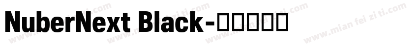 NuberNext Black字体转换